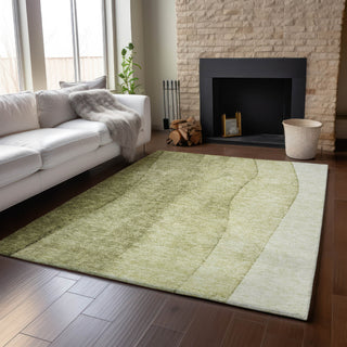 Piper Looms Mayfield Ombre AMF690 Olive Machine Washable Area Rug Lifestyle Image Feature