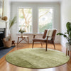 Piper Looms Mayfield Ombre AMF690 Olive Machine Washable Area Rug Round Lifestyle Image Feature