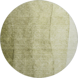 Piper Looms Mayfield Ombre AMF690 Olive Machine Washable Area Rug Round Main Image