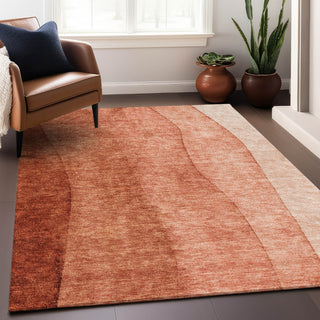 Piper Looms Mayfield Ombre AMF690 Paprika Machine Washable Area Rug Lifestyle Image Feature