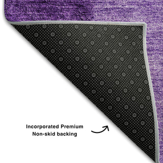 Piper Looms Mayfield Ombre AMF690 Purple Machine Washable Area Rug Backing Image