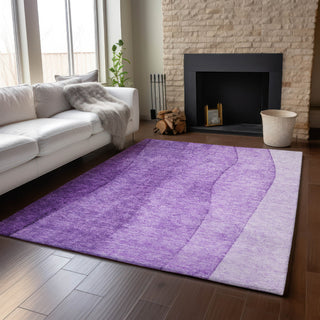 Piper Looms Mayfield Ombre AMF690 Purple Machine Washable Area Rug Lifestyle Image Feature
