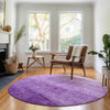 Piper Looms Mayfield Ombre AMF690 Purple Machine Washable Area Rug Round Lifestyle Image Feature