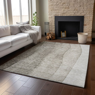 Piper Looms Mayfield Ombre AMF690 Taupe Machine Washable Area Rug Lifestyle Image Feature