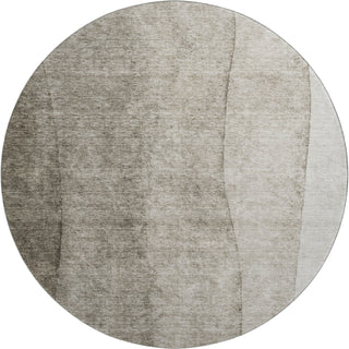 Piper Looms Mayfield Ombre AMF690 Taupe Machine Washable Area Rug Round Main Image