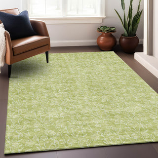 Piper Looms Mayfield Floral AMF691 Aloe Machine Washable Area Rug Lifestyle Image Feature