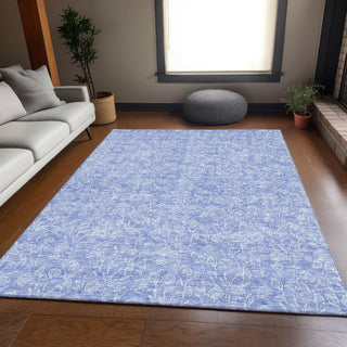 Piper Looms Mayfield Floral AMF691 Denim Machine Washable Area Rug Lifestyle Image Feature