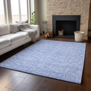 Piper Looms Mayfield Floral AMF691 Denim Machine Washable Area Rug Lifestyle Image Feature