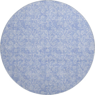 Piper Looms Mayfield Floral AMF691 Denim Machine Washable Area Rug Round Main Image