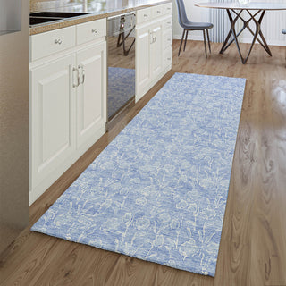 Piper Looms Mayfield Floral AMF691 Denim Machine Washable Area Rug Runner Lifestyle Image Feature
