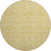 Piper Looms Mayfield Floral AMF691 Gold Machine Washable Area Rug Round Main Image