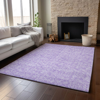 Piper Looms Mayfield Floral AMF691 Lilac Machine Washable Area Rug Lifestyle Image Feature