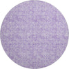 Piper Looms Mayfield Floral AMF691 Lilac Machine Washable Area Rug Round Main Image