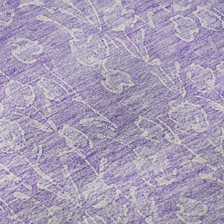 Piper Looms Mayfield Floral AMF691 Lilac Machine Washable Area Rug Swatch Image