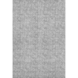 Piper Looms Mayfield Floral AMF691 Silver Machine Washable Area Rug main image