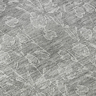Piper Looms Mayfield Floral AMF691 Silver Machine Washable Area Rug Swatch Image