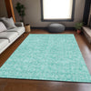 Piper Looms Mayfield Floral AMF691 Teal Machine Washable Area Rug Lifestyle Image Feature