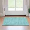 Piper Looms Mayfield Floral AMF691 Teal Machine Washable Area Rug Scatter Lifestyle Image Feature
