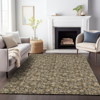 Piper Looms Mayfield Floral AMF692 Brown Machine Washable Area Rug Lifestyle Image Feature