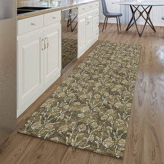 Piper Looms Mayfield Floral AMF692 Brown Machine Washable Area Rug Runner Lifestyle Image Feature