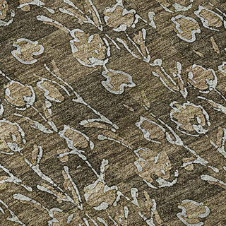 Piper Looms Mayfield Floral AMF692 Brown Machine Washable Area Rug Swatch Image