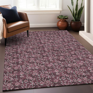Piper Looms Mayfield Floral AMF692 Merlot Machine Washable Area Rug Lifestyle Image Feature