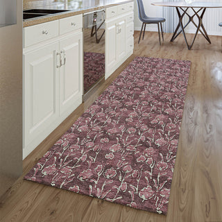 Piper Looms Mayfield Floral AMF692 Merlot Machine Washable Area Rug Runner Lifestyle Image Feature