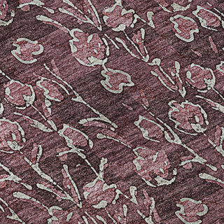 Piper Looms Mayfield Floral AMF692 Merlot Machine Washable Area Rug Swatch Image