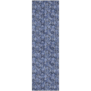 Piper Looms Mayfield Floral AMF692 Navy Machine Washable Area Rug Runner Main Image