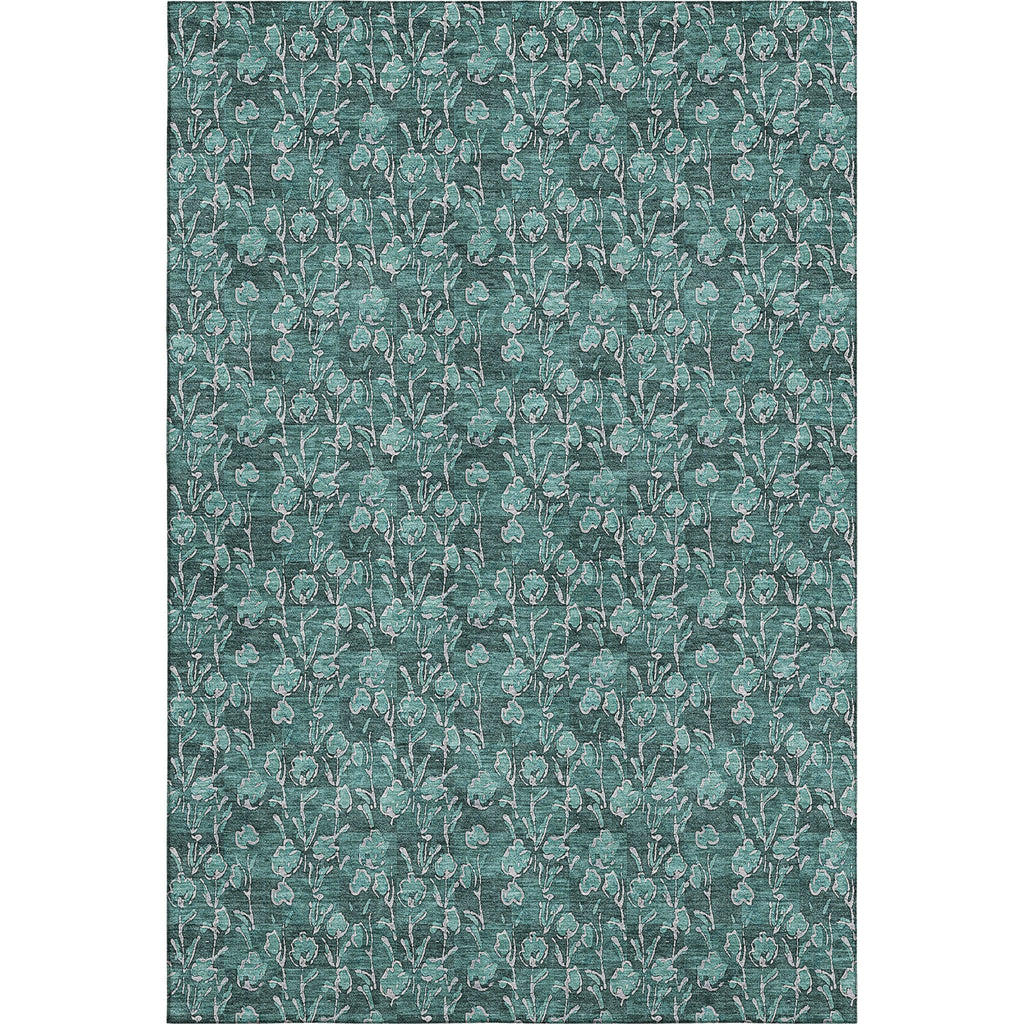Piper Looms Mayfield Floral AMF692 Teal Machine Washable Area Rug main image