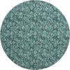 Piper Looms Mayfield Floral AMF692 Teal Machine Washable Area Rug Round Main Image