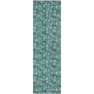 Piper Looms Mayfield Floral AMF692 Teal Machine Washable Area Rug Runner Main Image