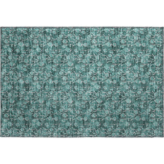 Piper Looms Mayfield Floral AMF692 Teal Machine Washable Area Rug Scatter Main Image