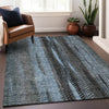 Piper Looms Mayfield Stripes AMF693 Blue Machine Washable Area Rug Lifestyle Image Feature