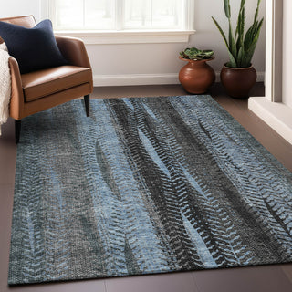 Piper Looms Mayfield Stripes AMF693 Blue Machine Washable Area Rug Lifestyle Image Feature