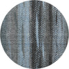 Piper Looms Mayfield Stripes AMF693 Blue Machine Washable Area Rug Round Main Image