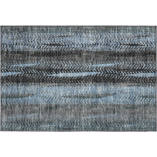 Piper Looms Mayfield Stripes AMF693 Blue Machine Washable Area Rug Scatter Main Image