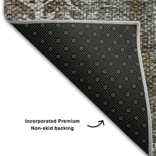 Piper Looms Mayfield Stripes AMF693 Brown Machine Washable Area Rug Backing Image
