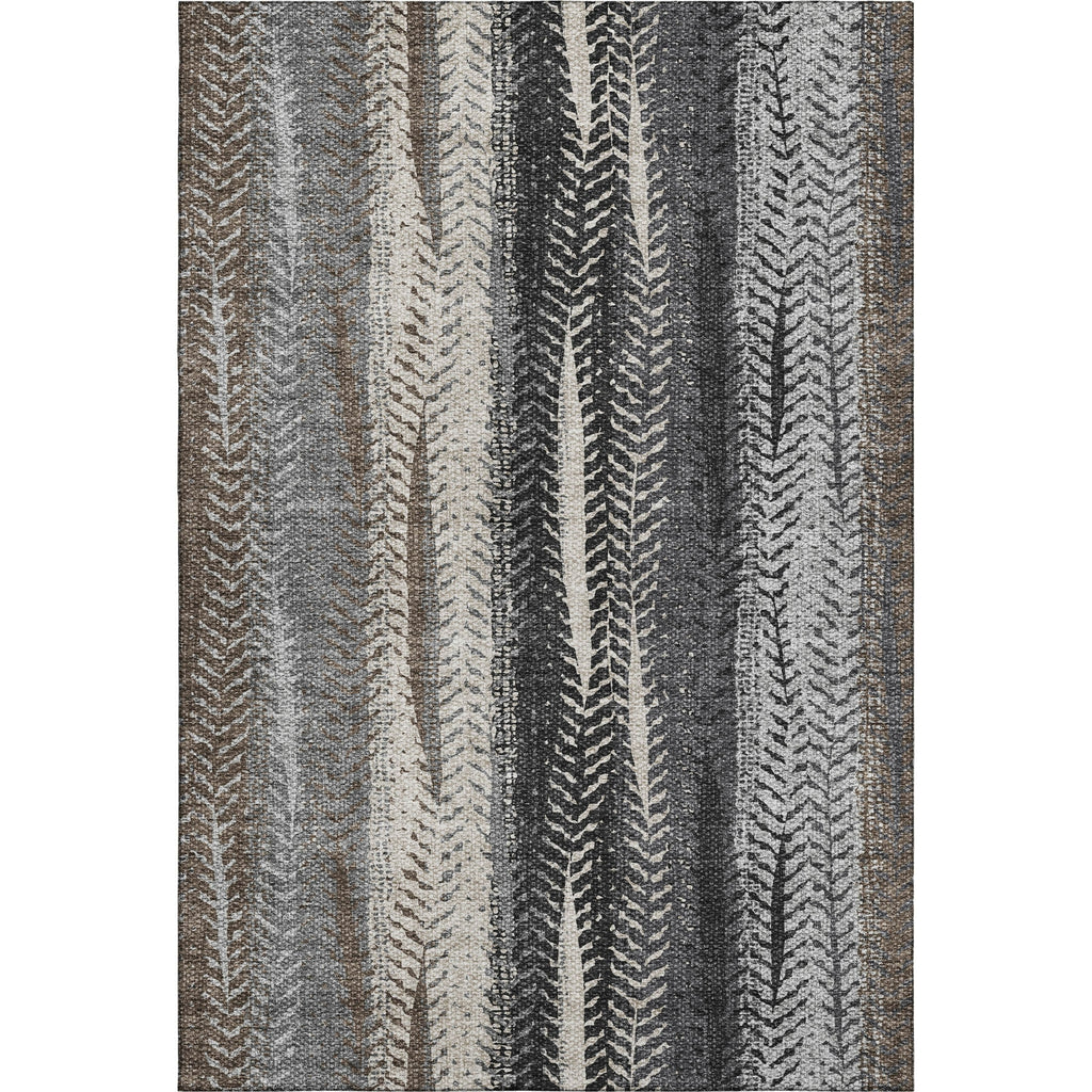 Piper Looms Mayfield Stripes AMF693 Brown Machine Washable Area Rug main image