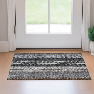 Piper Looms Mayfield Stripes AMF693 Brown Machine Washable Area Rug Scatter Lifestyle Image Feature