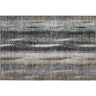 Piper Looms Mayfield Stripes AMF693 Brown Machine Washable Area Rug Scatter Main Image