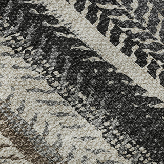 Piper Looms Mayfield Stripes AMF693 Brown Machine Washable Area Rug Swatch Image