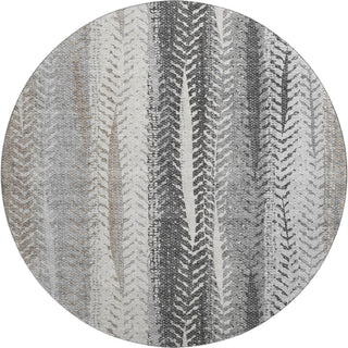 Piper Looms Mayfield Stripes AMF693 Khaki Machine Washable Area Rug Round Main Image