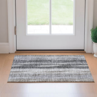 Piper Looms Mayfield Stripes AMF693 Khaki Machine Washable Area Rug Scatter Lifestyle Image Feature