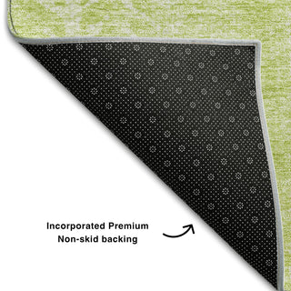 Piper Looms Mayfield Stripes AMF694 Aloe Machine Washable Area Rug Backing Image