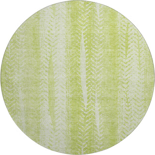 Piper Looms Mayfield Stripes AMF694 Aloe Machine Washable Area Rug Round Main Image