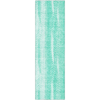 Piper Looms Mayfield Stripes AMF694 Aqua Machine Washable Area Rug Runner Main Image