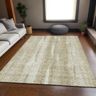 Piper Looms Mayfield Stripes AMF694 Beige Machine Washable Area Rug Lifestyle Image Feature