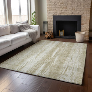 Piper Looms Mayfield Stripes AMF694 Beige Machine Washable Area Rug Lifestyle Image Feature