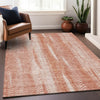 Piper Looms Mayfield Stripes AMF694 Coral Machine Washable Area Rug Lifestyle Image Feature
